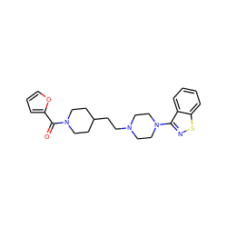 O=C(c1ccco1)N1CCC(CCN2CCN(c3nsc4ccccc34)CC2)CC1 ZINC001772603287