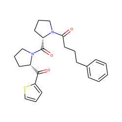 O=C(c1cccs1)[C@@H]1CCCN1C(=O)[C@@H]1CCCN1C(=O)CCCc1ccccc1 ZINC000013738820