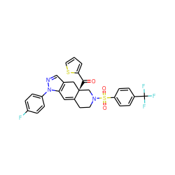 O=C(c1cccs1)[C@]12Cc3cnn(-c4ccc(F)cc4)c3C=C1CCN(S(=O)(=O)c1ccc(C(F)(F)F)cc1)C2 ZINC000207149532