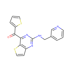 O=C(c1cccs1)c1nc(NCc2cccnc2)nc2ccsc12 ZINC000049125484