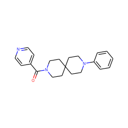 O=C(c1ccncc1)N1CCC2(CC1)CCN(c1ccccc1)CC2 ZINC000003955936