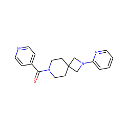 O=C(c1ccncc1)N1CCC2(CC1)CN(c1ccccn1)C2 ZINC000003956033