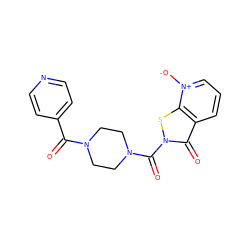 O=C(c1ccncc1)N1CCN(C(=O)n2sc3c(ccc[n+]3[O-])c2=O)CC1 ZINC001772619571