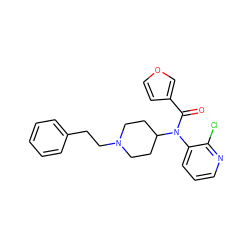 O=C(c1ccoc1)N(c1cccnc1Cl)C1CCN(CCc2ccccc2)CC1 ZINC000000837989