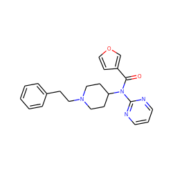 O=C(c1ccoc1)N(c1ncccn1)C1CCN(CCc2ccccc2)CC1 ZINC000027737509