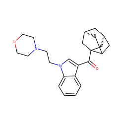 O=C(c1cn(CCN2CCOCC2)c2ccccc12)C12C[C@@H]3CC1C[C@H](C3)C2 ZINC000101301727