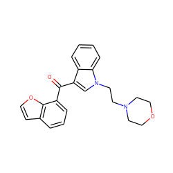 O=C(c1cn(CCN2CCOCC2)c2ccccc12)c1cccc2ccoc12 ZINC000013742606