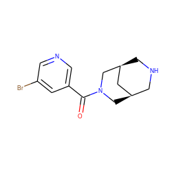 O=C(c1cncc(Br)c1)N1C[C@@H]2CNC[C@@H](C2)C1 ZINC000103244618