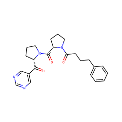 O=C(c1cncnc1)[C@@H]1CCCN1C(=O)[C@@H]1CCCN1C(=O)CCCc1ccccc1 ZINC000013738824