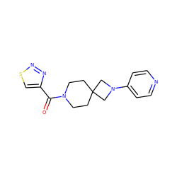 O=C(c1csnn1)N1CCC2(CC1)CN(c1ccncc1)C2 ZINC000003955791