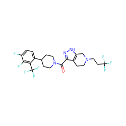 O=C(c1n[nH]c2c1CCN(CCC(F)(F)F)C2)N1CCC(c2ccc(F)c(F)c2C(F)(F)F)CC1 ZINC001772624819