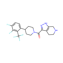 O=C(c1n[nH]c2c1CCNC2)N1CCC(c2ccc(F)c(F)c2C(F)(F)F)CC1 ZINC001772656860