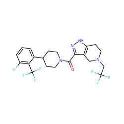 O=C(c1n[nH]c2c1CN(CC(F)(F)F)CC2)N1CCC(c2cccc(F)c2C(F)(F)F)CC1 ZINC001772585685