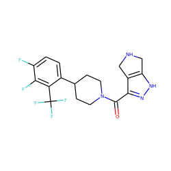 O=C(c1n[nH]c2c1CNC2)N1CCC(c2ccc(F)c(F)c2C(F)(F)F)CC1 ZINC001772600668