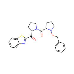 O=C(c1nc2ccccc2s1)[C@@H]1CCCN1C(=O)[C@@H]1CCCN1OCc1ccccc1 ZINC000029125359