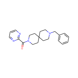 O=C(c1ncccn1)N1CCC2(CCN(Cc3ccccc3)CC2)CC1 ZINC000064560303