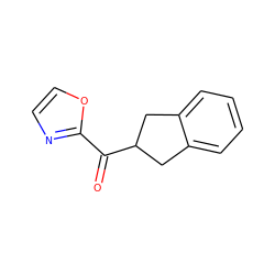 O=C(c1ncco1)C1Cc2ccccc2C1 ZINC000071316878