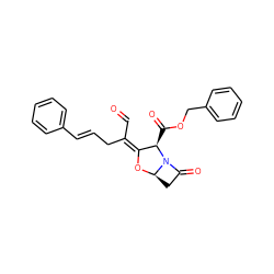 O=C/C(C/C=C/c1ccccc1)=C1/O[C@@H]2CC(=O)N2[C@@H]1C(=O)OCc1ccccc1 ZINC000222279331