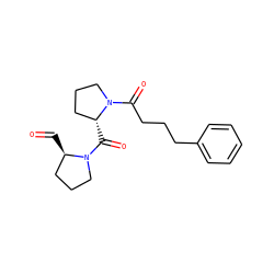 O=C[C@@H]1CCCN1C(=O)[C@@H]1CCCN1C(=O)CCCc1ccccc1 ZINC000013738812