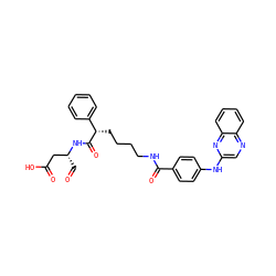 O=C[C@H](CC(=O)O)NC(=O)[C@@H](CCCCNC(=O)c1ccc(Nc2cnc3ccccc3n2)cc1)c1ccccc1 ZINC000028569248