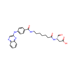 O=C[C@H](CC(=O)O)NC(=O)CCCCCCNC(=O)c1ccc(Nc2cnc3ccccc3n2)cc1 ZINC000028569202