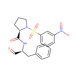 O=C[C@H](Cc1ccccc1)NC(=O)[C@H]1CCCN1S(=O)(=O)c1cccc([N+](=O)[O-])c1 ZINC000036287423