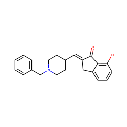 O=C1/C(=C/C2CCN(Cc3ccccc3)CC2)Cc2cccc(O)c21 ZINC000653876692