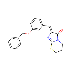 O=C1/C(=C/c2cccc(OCc3ccccc3)c2)N=C2SCCCN12 ZINC000169329793