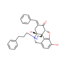 O=C1/C(=C/c2ccccc2)C[C@@]2(O)[C@H]3Cc4ccc(O)c5c4[C@@]2(CCN3CCCc2ccccc2)[C@H]1O5 ZINC001772617825