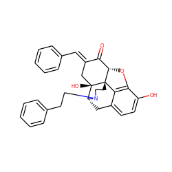 O=C1/C(=C/c2ccccc2)C[C@@]2(O)[C@H]3Cc4ccc(O)c5c4[C@@]2(CCN3CCc2ccccc2)[C@H]1O5 ZINC001772618603