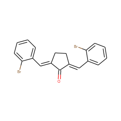 O=C1/C(=C/c2ccccc2Br)CC/C1=C\c1ccccc1Br ZINC000020115441