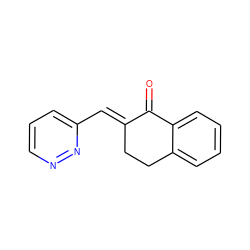 O=C1/C(=C/c2cccnn2)CCc2ccccc21 ZINC000013746672