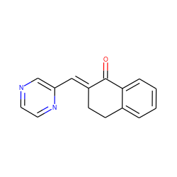 O=C1/C(=C/c2cnccn2)CCc2ccccc21 ZINC000013746647