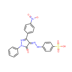 O=C1/C(=N\Nc2ccc(S(=O)(=O)O)cc2)C(c2ccc([N+](=O)[O-])cc2)=NN1c1ccccc1 ZINC000009659749