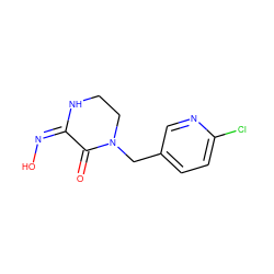 O=C1/C(=N\O)NCCN1Cc1ccc(Cl)nc1 ZINC000103188663