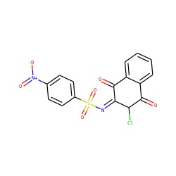 O=C1/C(=N\S(=O)(=O)c2ccc([N+](=O)[O-])cc2)C(Cl)C(=O)c2ccccc21 ZINC000006454758