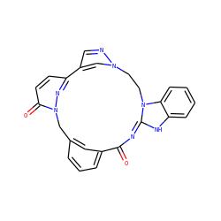 O=C1/N=C2/Nc3ccccc3N2CCn2cc(cn2)-c2ccc(=O)n(n2)Cc2cccc1c2 ZINC000220454823