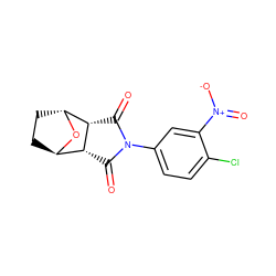 O=C1[C@@H]2[C@H]3CC[C@@H](O3)[C@@H]2C(=O)N1c1ccc(Cl)c([N+](=O)[O-])c1 ZINC000101164275