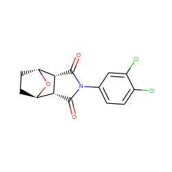 O=C1[C@@H]2[C@H]3CC[C@@H](O3)[C@@H]2C(=O)N1c1ccc(Cl)c(Cl)c1 ZINC000101160016