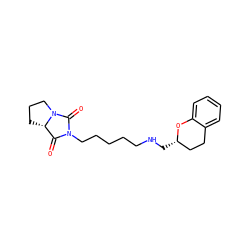 O=C1[C@@H]2CCCN2C(=O)N1CCCCCNC[C@H]1CCc2ccccc2O1 ZINC000073277194