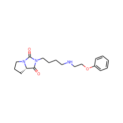 O=C1[C@@H]2CCCN2C(=O)N1CCCCNCCOc1ccccc1 ZINC000096933536