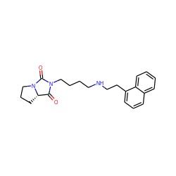 O=C1[C@@H]2CCCN2C(=O)N1CCCCNCCc1cccc2ccccc12 ZINC000073277177