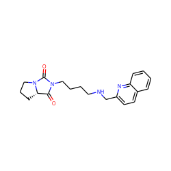 O=C1[C@@H]2CCCN2C(=O)N1CCCCNCc1ccc2ccccc2n1 ZINC000038278802