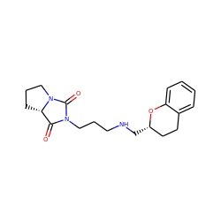 O=C1[C@@H]2CCCN2C(=O)N1CCCNC[C@H]1CCc2ccccc2O1 ZINC000035845951