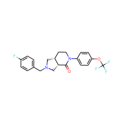 O=C1[C@@H]2CN(Cc3ccc(F)cc3)C[C@@H]2CCN1c1ccc(OC(F)(F)F)cc1 ZINC000096169502