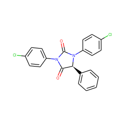 O=C1[C@H](c2ccccc2)N(c2ccc(Cl)cc2)C(=O)N1c1ccc(Cl)cc1 ZINC000013680132