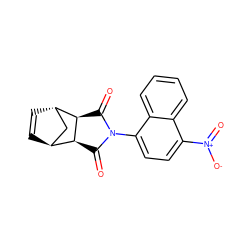 O=C1[C@H]2[C@H]3C=C[C@@H](C3)[C@H]2C(=O)N1c1ccc([N+](=O)[O-])c2ccccc12 ZINC000100340321