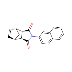 O=C1[C@H]2[C@H]3C=C[C@@H](C3)[C@H]2C(=O)N1c1ccc2ccccc2c1 ZINC000100500899