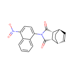 O=C1[C@H]2[C@H]3C=C[C@@H](CC3)[C@H]2C(=O)N1c1ccc([N+](=O)[O-])c2ccccc12 ZINC000101027469