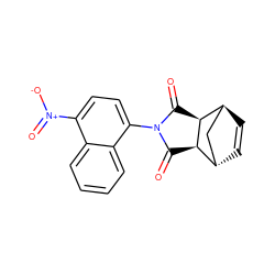 O=C1[C@H]2[C@H]3C=C[C@@H](CCC3)[C@H]2C(=O)N1c1ccc([N+](=O)[O-])c2ccccc12 ZINC000101027474